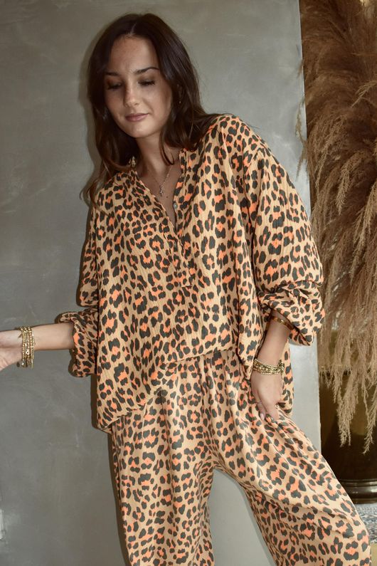 Zanzibar Bubble Cotton Hugh Shirt Tuscan Sun & Mud /15=